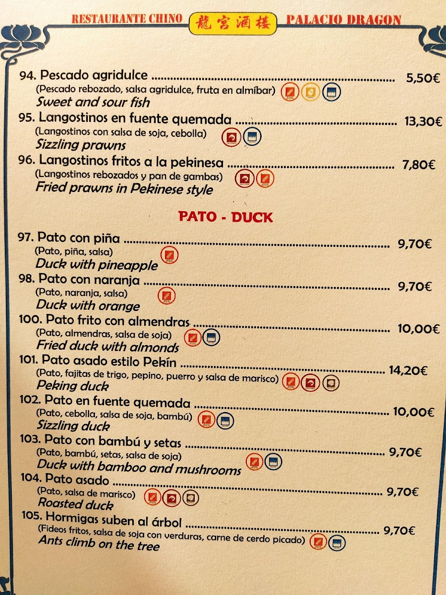 Menu Restaurante Chino Palacio Del Dragon-1