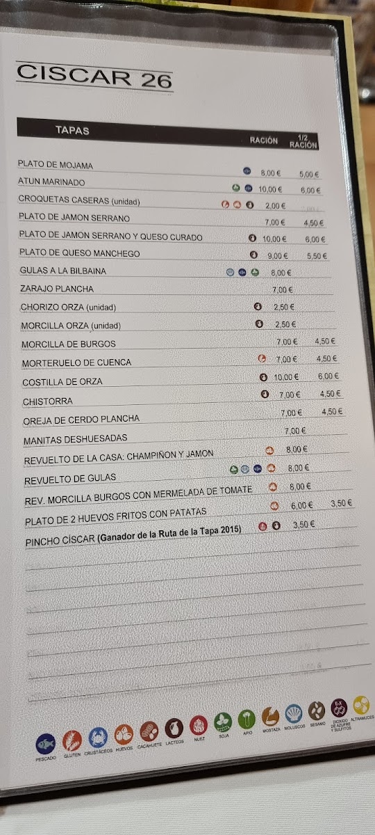 Menu Restaurante Ciscar 26 Vlc-6