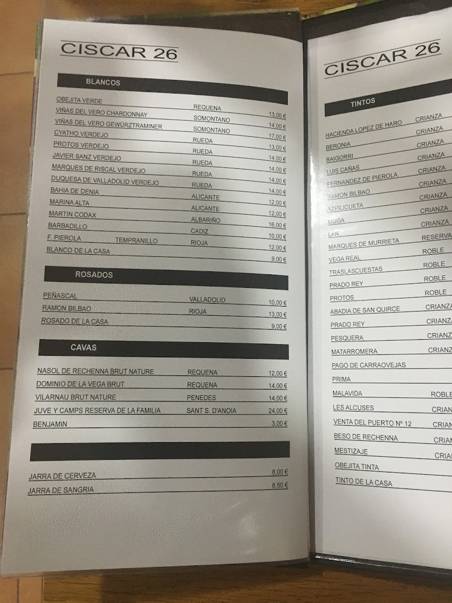 Menu Restaurante Ciscar 26 Vlc-7