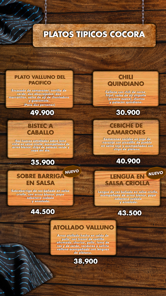 Menu Restaurante Cocora Fusión-7
