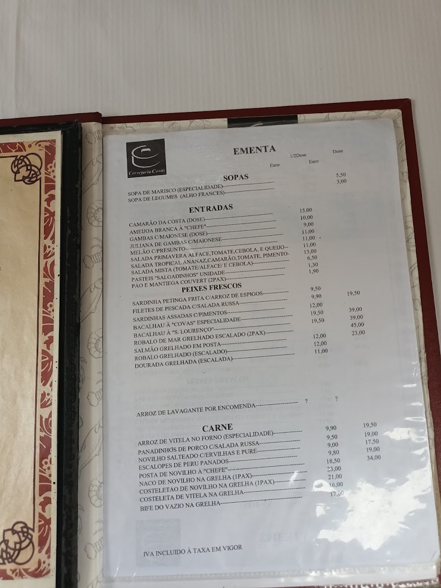 Menu Restaurante Covas-2