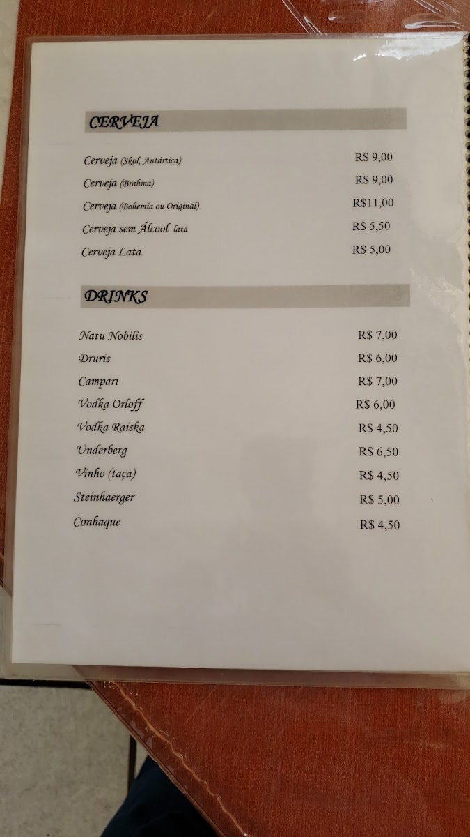 Menu Restaurante De Avila-1