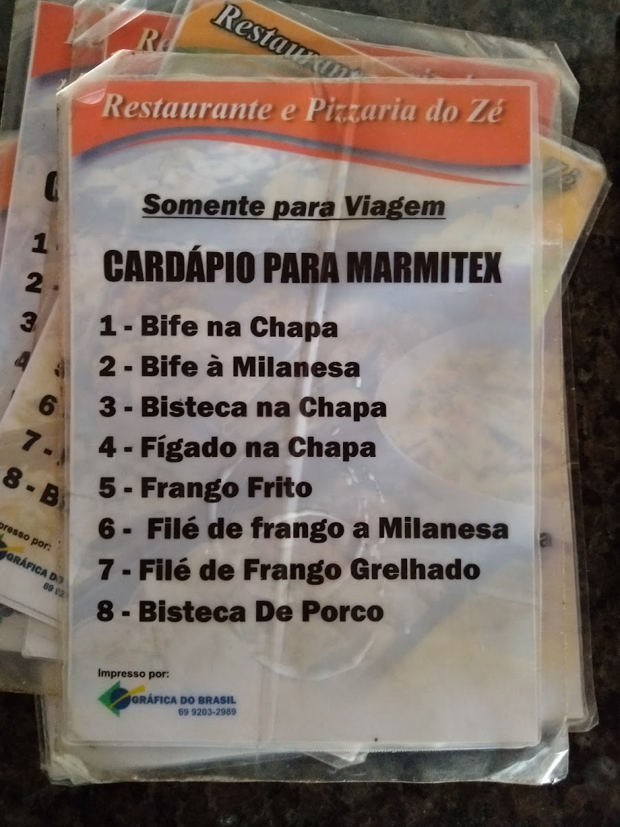 Menu Restaurante Do Zé-1
