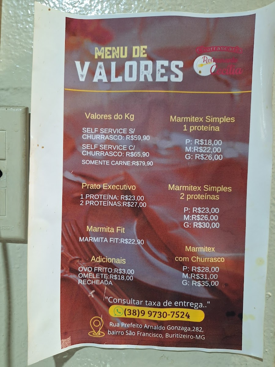 Menu Restaurante E Churrascaria Cecilia-1