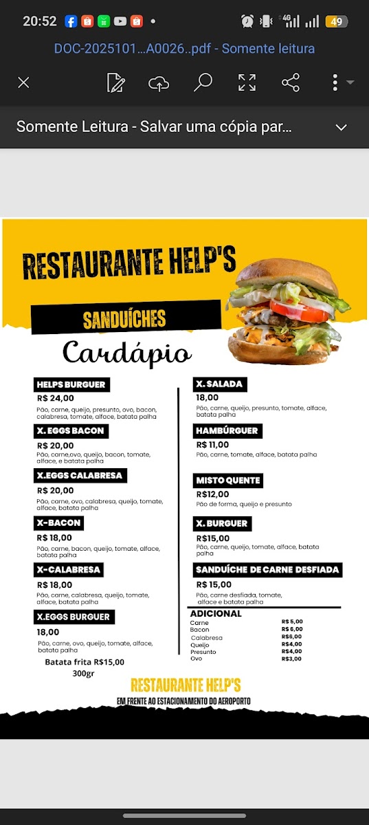 Menu Restaurante E Lachonete Help's-3