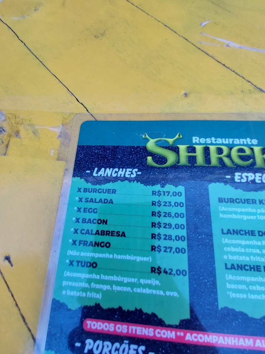 Menu Restaurante E Lanchonete Do Shrek-5