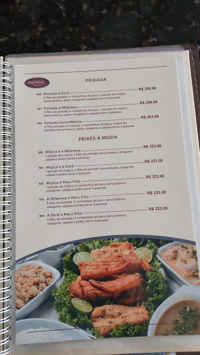 Menu Restaurante E Peixaria Okada - Miguel Sutil-1