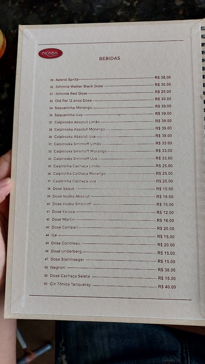 Menu Restaurante E Peixaria Okada - Miguel Sutil-2