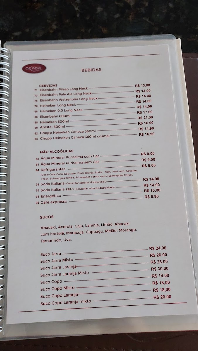 Menu Restaurante E Peixaria Okada - Miguel Sutil-4