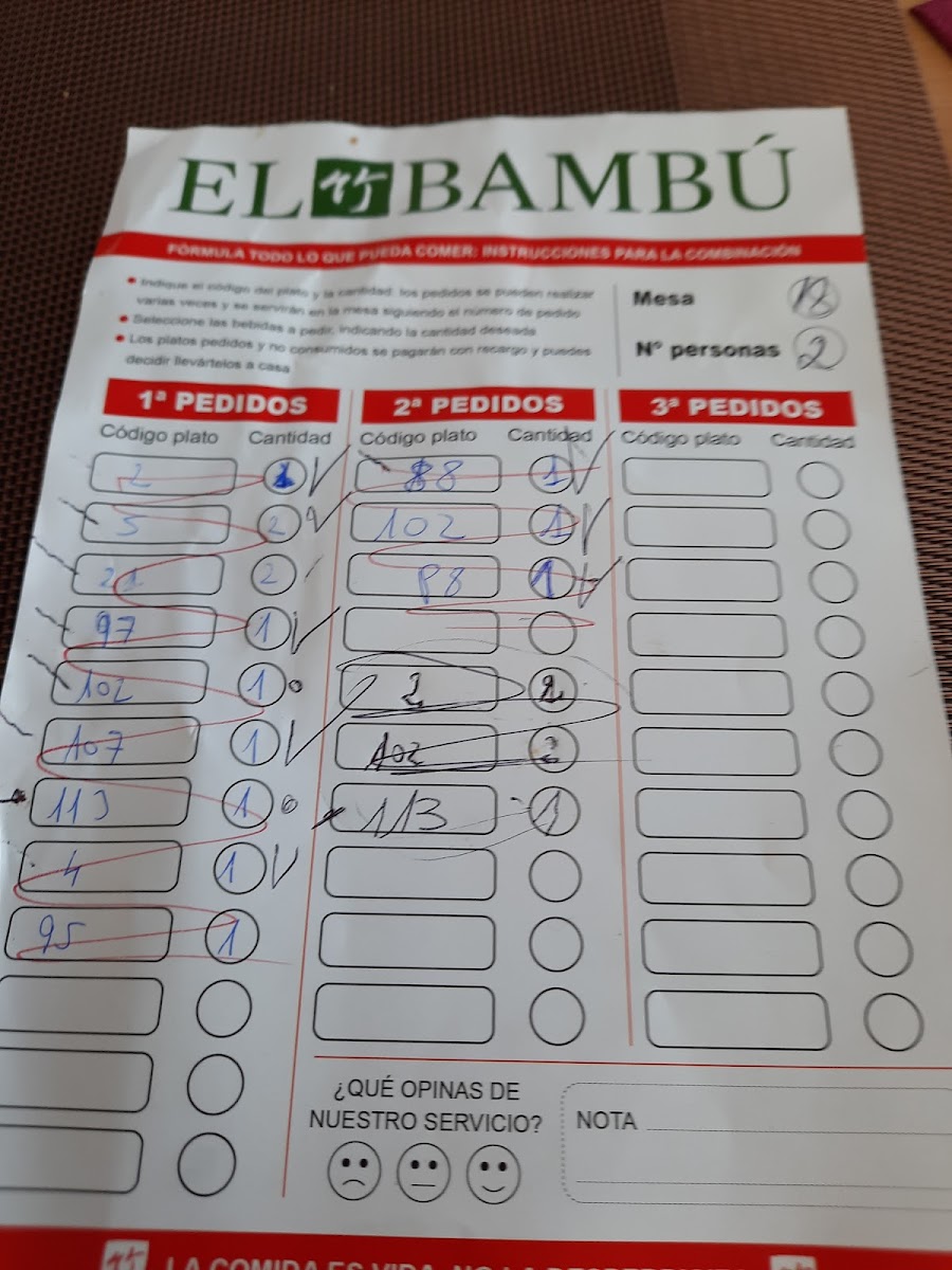 Menu Restaurante El Bambú-9