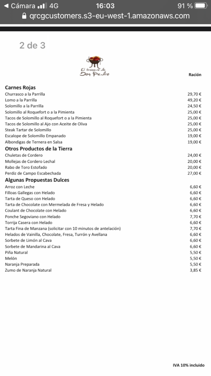 Menu Restaurante El Brasero De Don Pedro-10