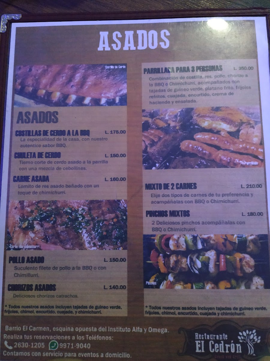 Menu Restaurante El Cedrón-9