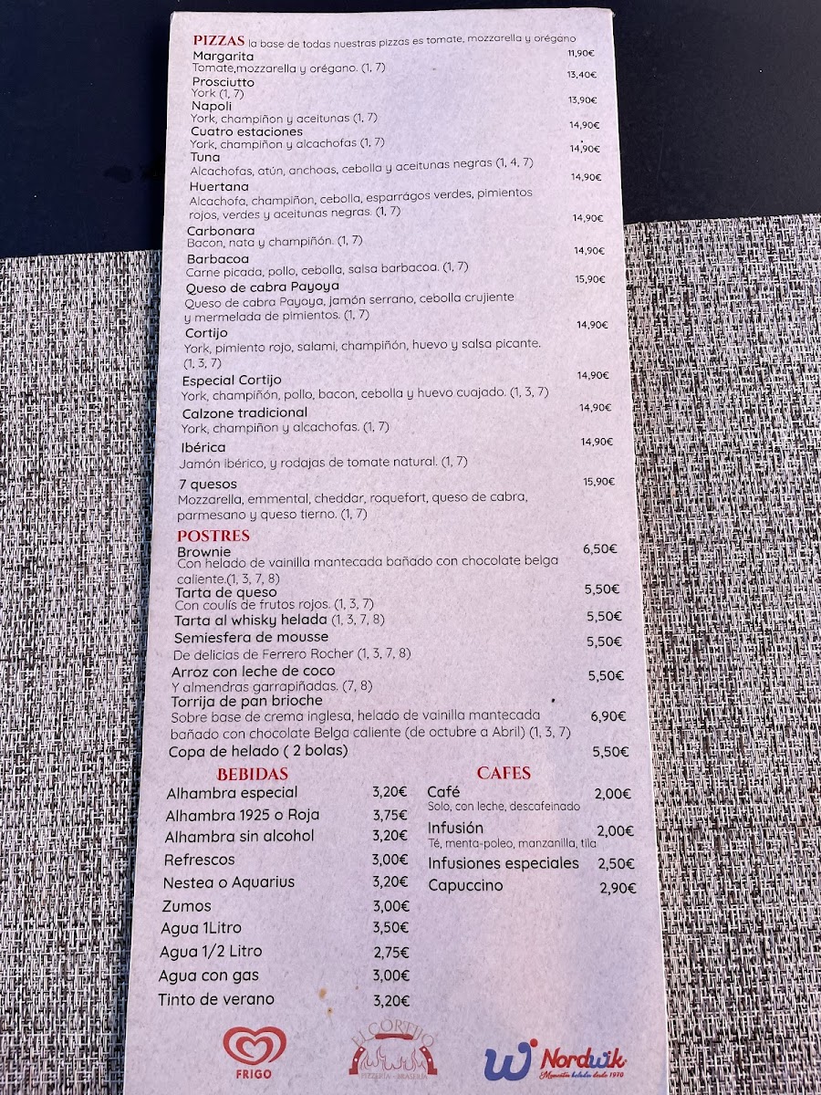 Menu Restaurante El Cortijo-2