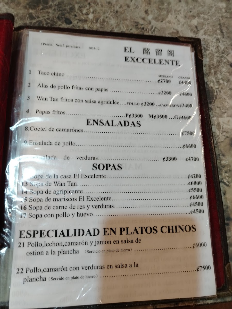 Menu Restaurante El Excelente-4