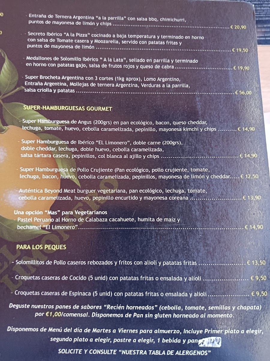 Menu Restaurante El Limonero-1
