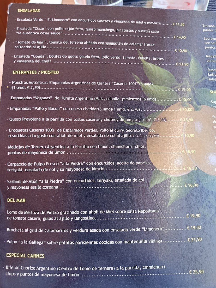 Menu Restaurante El Limonero-2