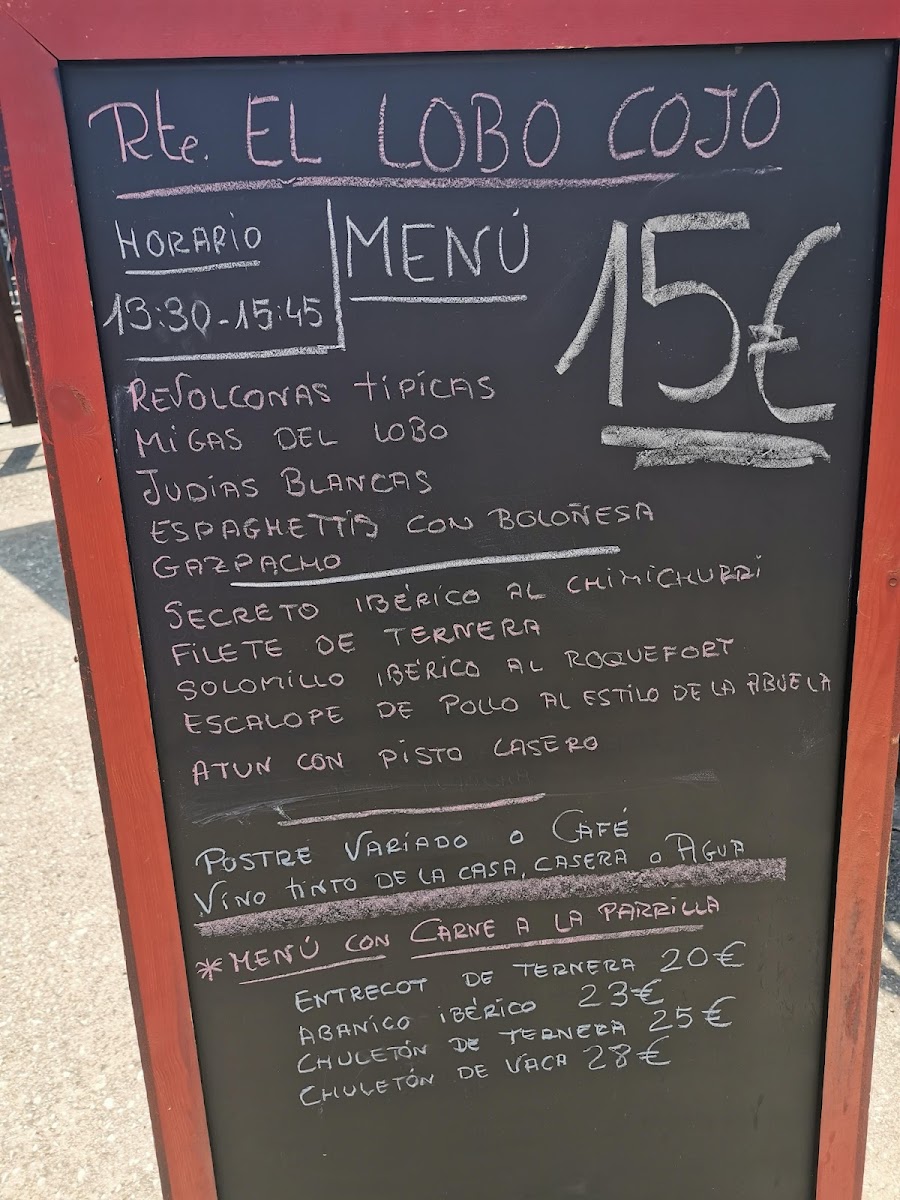 Menu Restaurante El Lobo Cojo-4