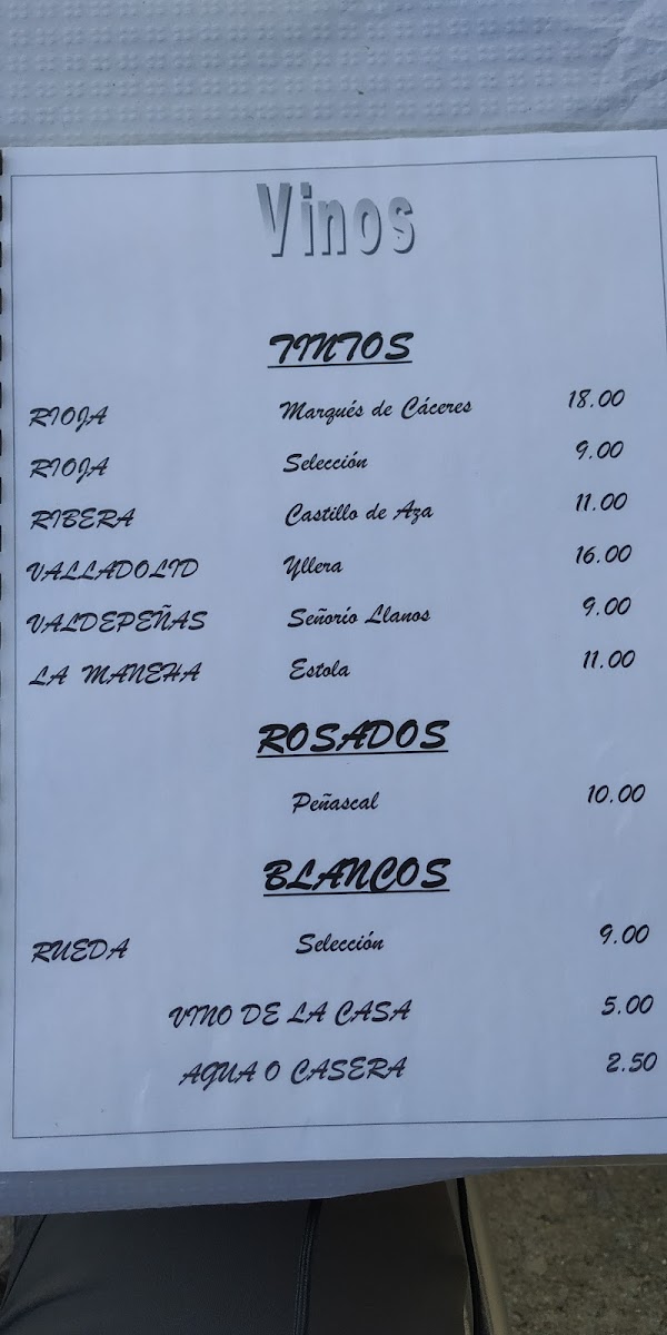 Menu Restaurante El Lobo Cojo-5