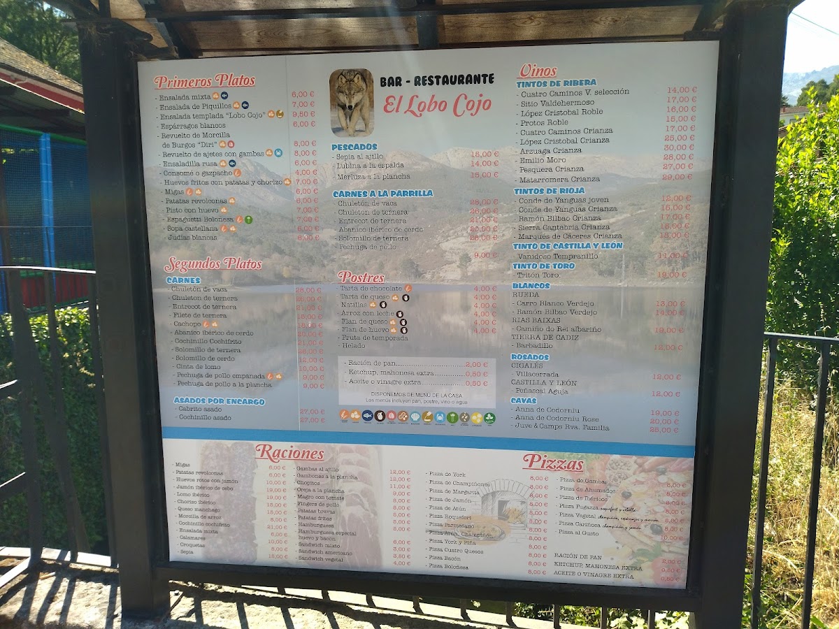 Menu Restaurante El Lobo Cojo-8