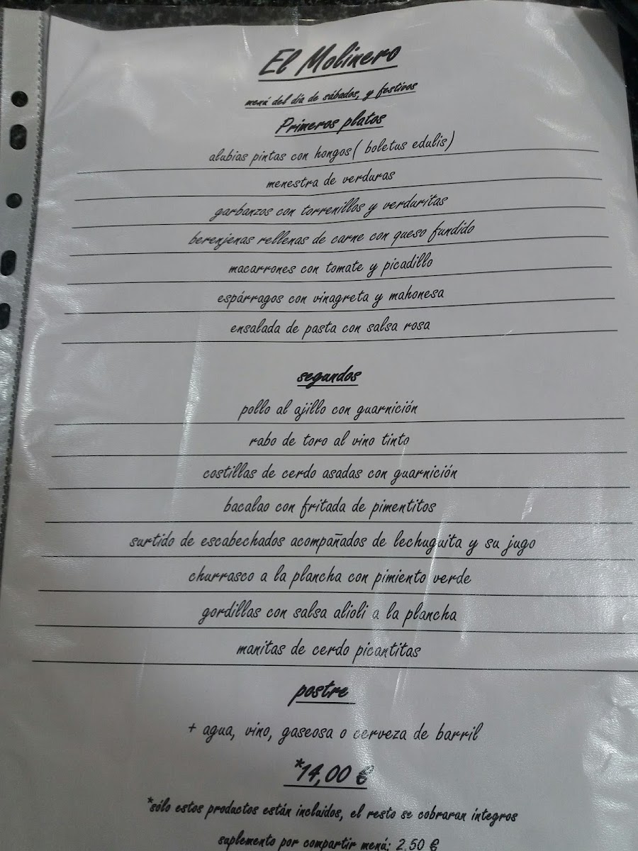 Menu Restaurante El Molinero Asador-6