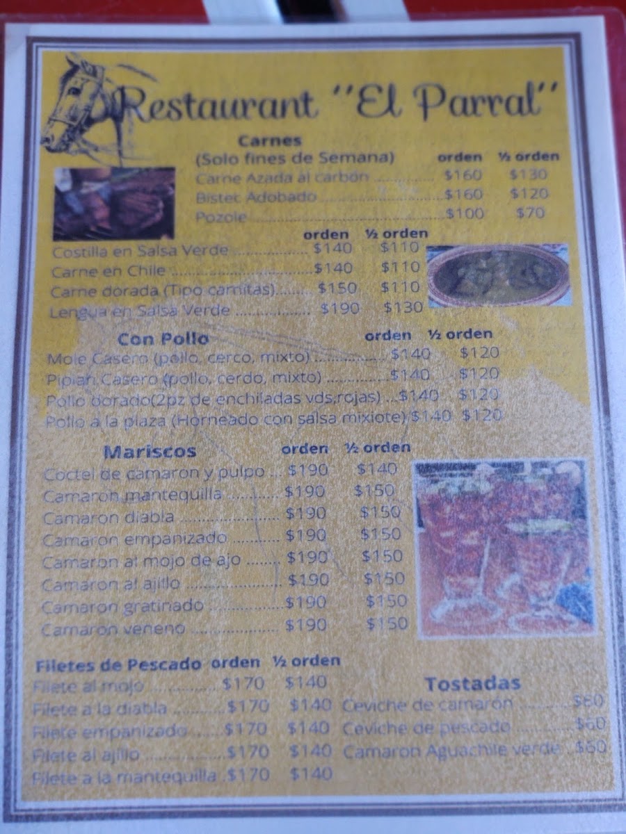 Menu Restaurante El Parral-1