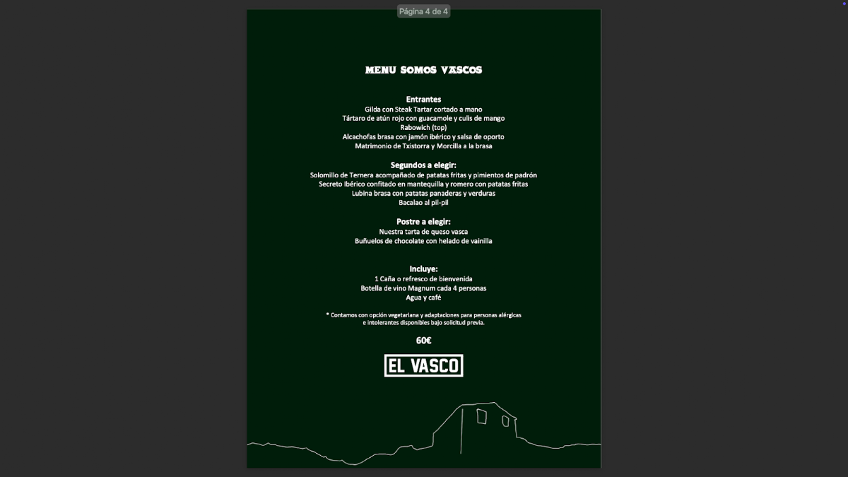 Menu Restaurante El Vasco-1