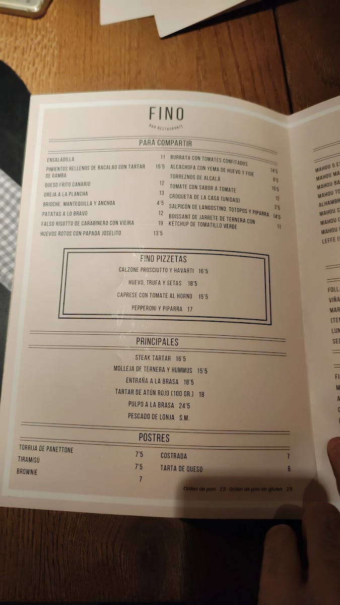 Menu Restaurante Fino Bar - Alcalá De Henares-4