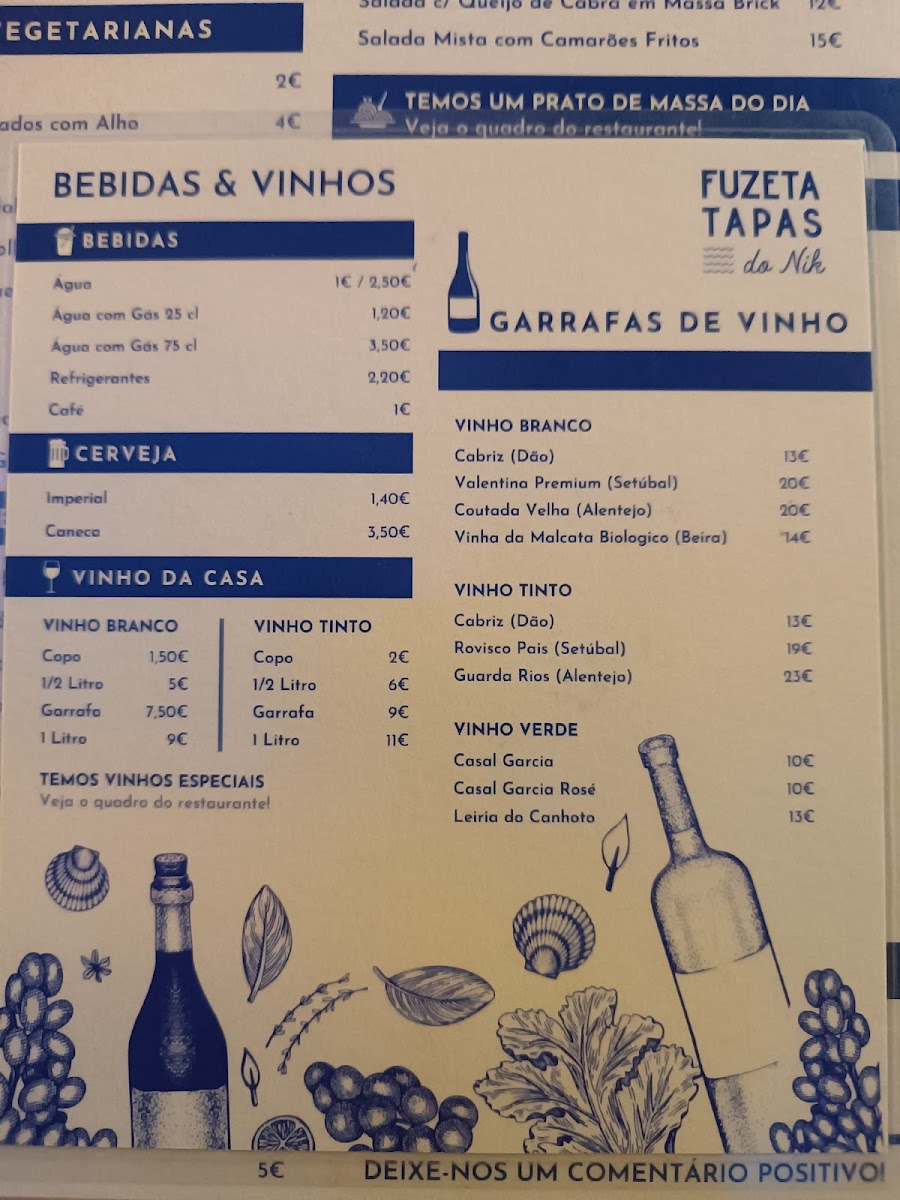 Menu Restaurante Fuzeta Tapas Do Nik-10