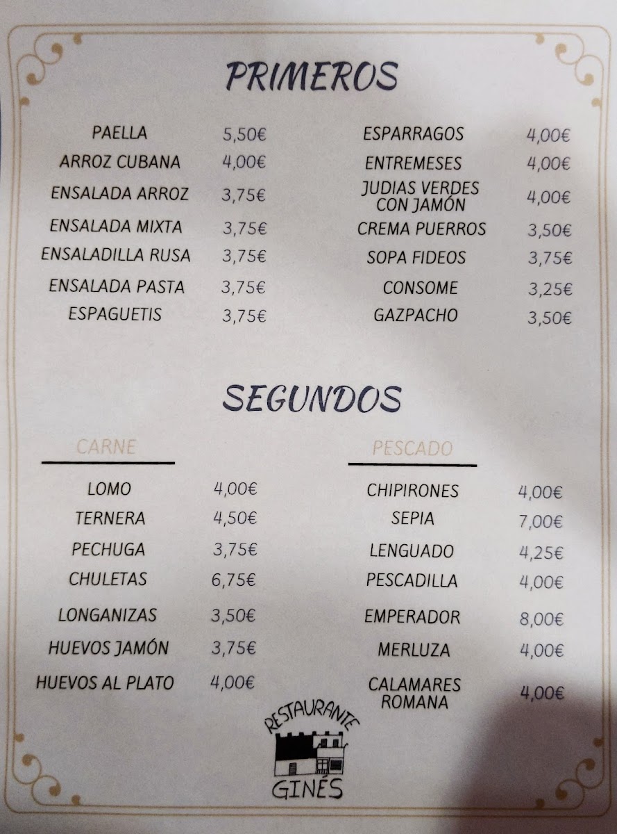 Menu Restaurante Ginés-1