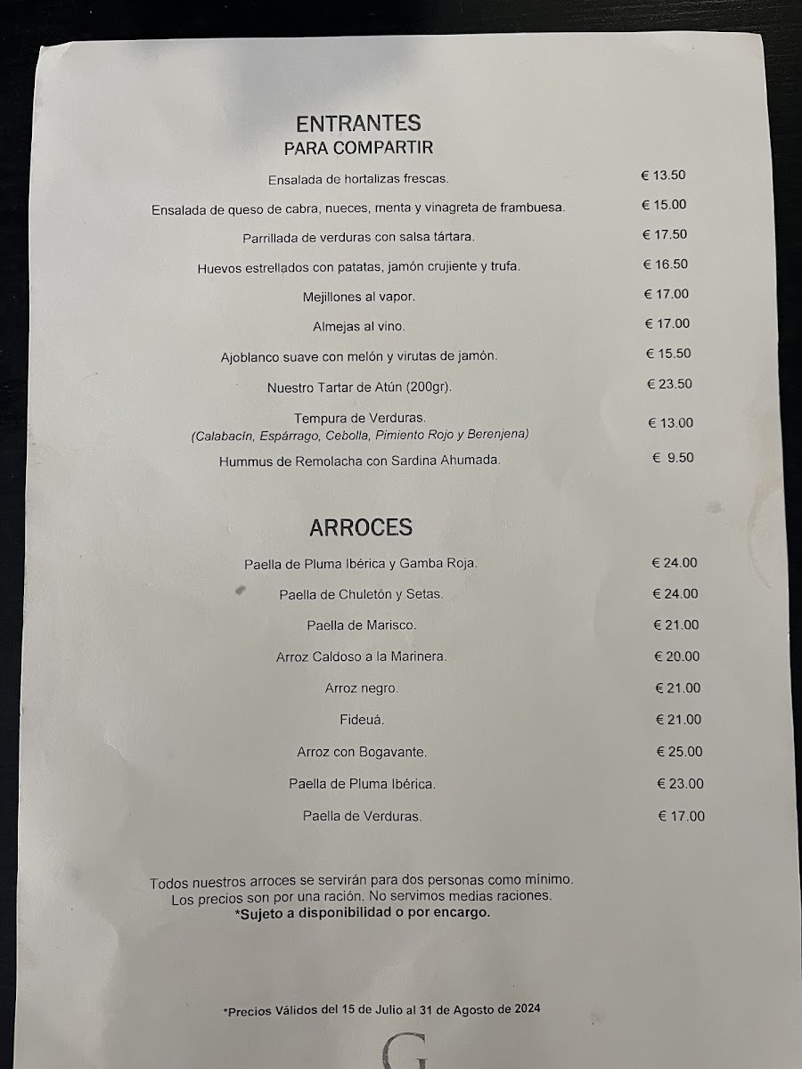Menu Restaurante Goleta Cabo De Gata. Frente Al Mar-10