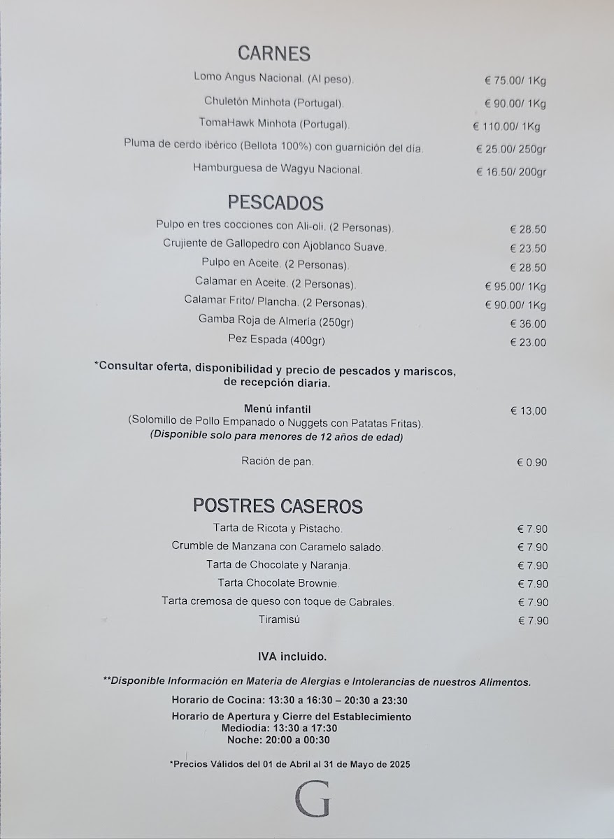 Menu Restaurante Goleta Cabo De Gata. Frente Al Mar-4