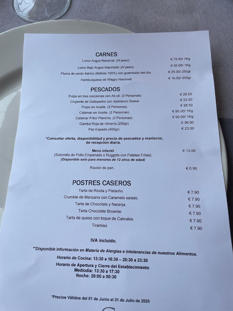 Menu Restaurante Goleta Cabo De Gata. Frente Al Mar-6