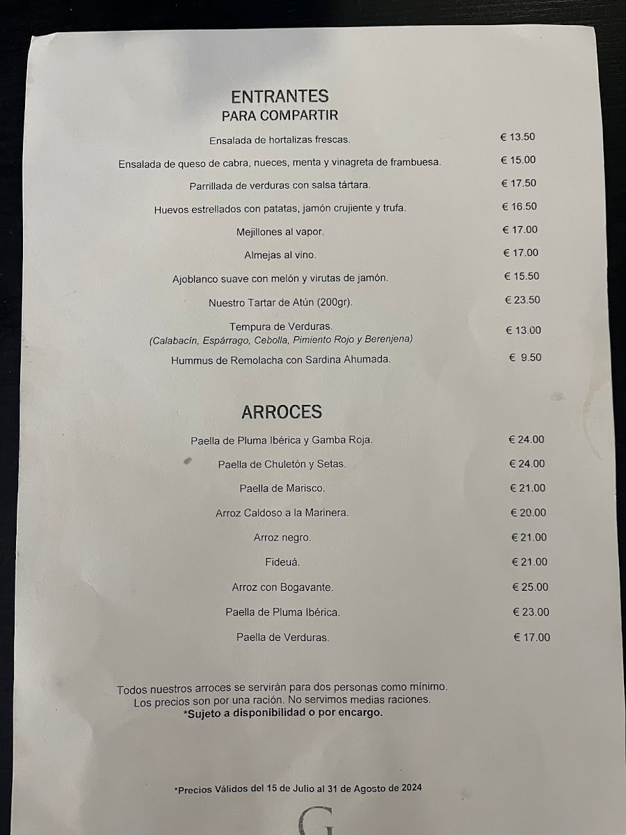 Menu Restaurante Goleta Cabo De Gata. Frente Al Mar-9