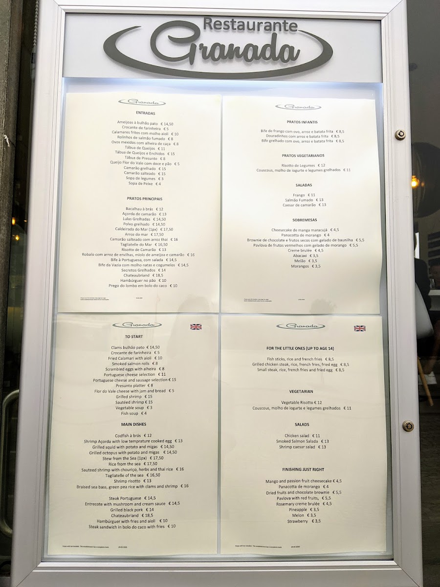 Menu Restaurante Granada-1