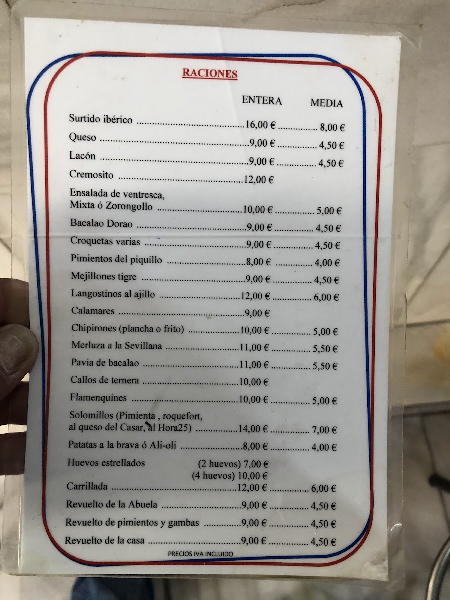 Menu Restaurante Hora 25-1