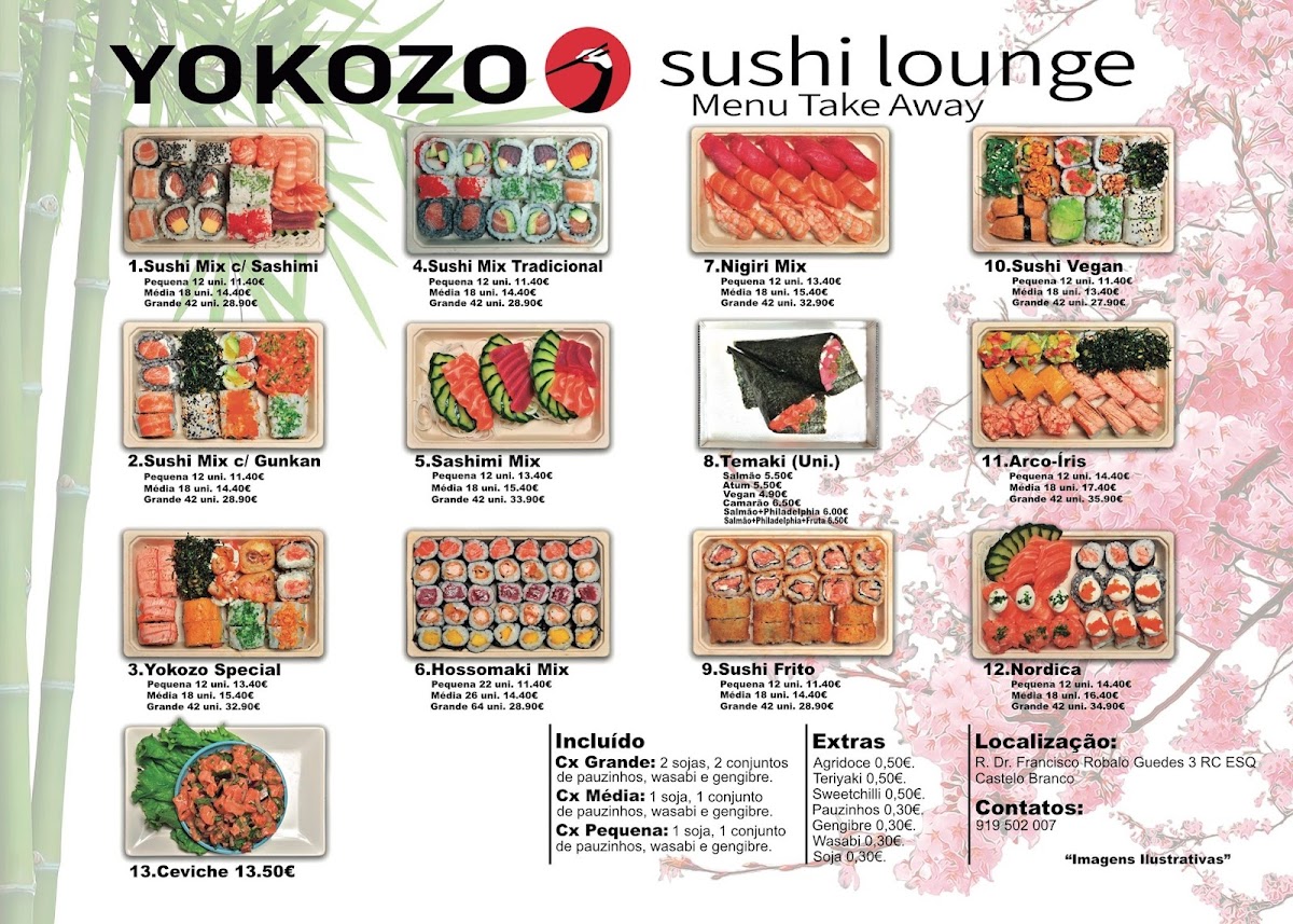 Menu Restaurante Japones - Yokozo Sushi Lounge - Castelo Branco-1