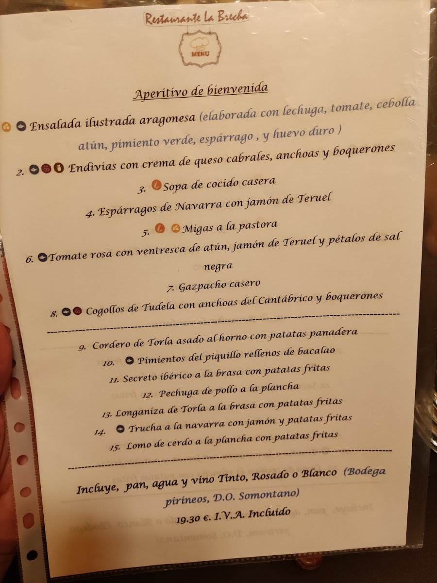 Menu Restaurante La Brecha-1