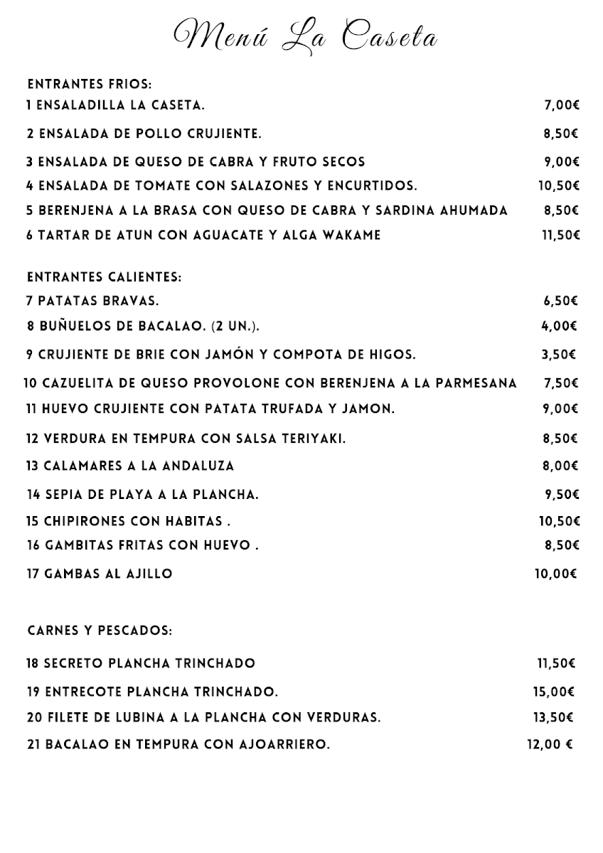 Menu Restaurante La Caseta. (Antiguo Rte Nou Casa Martinez)-2