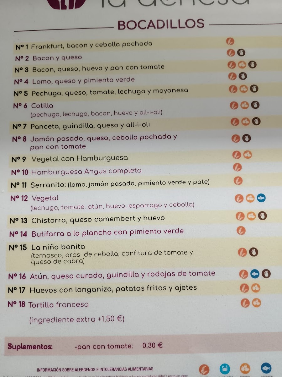 Menu Restaurante La Dehesa-1