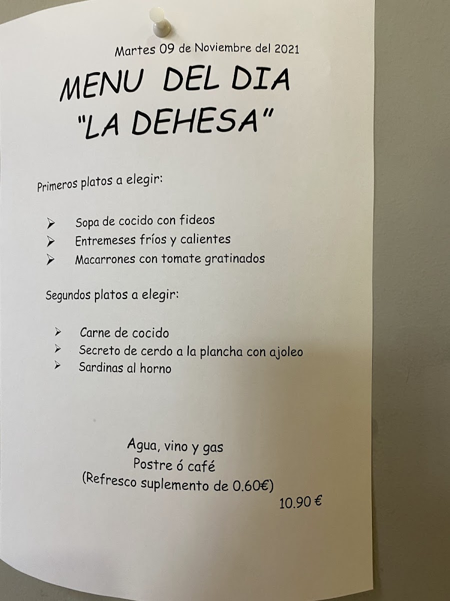 Menu Restaurante La Dehesa-2