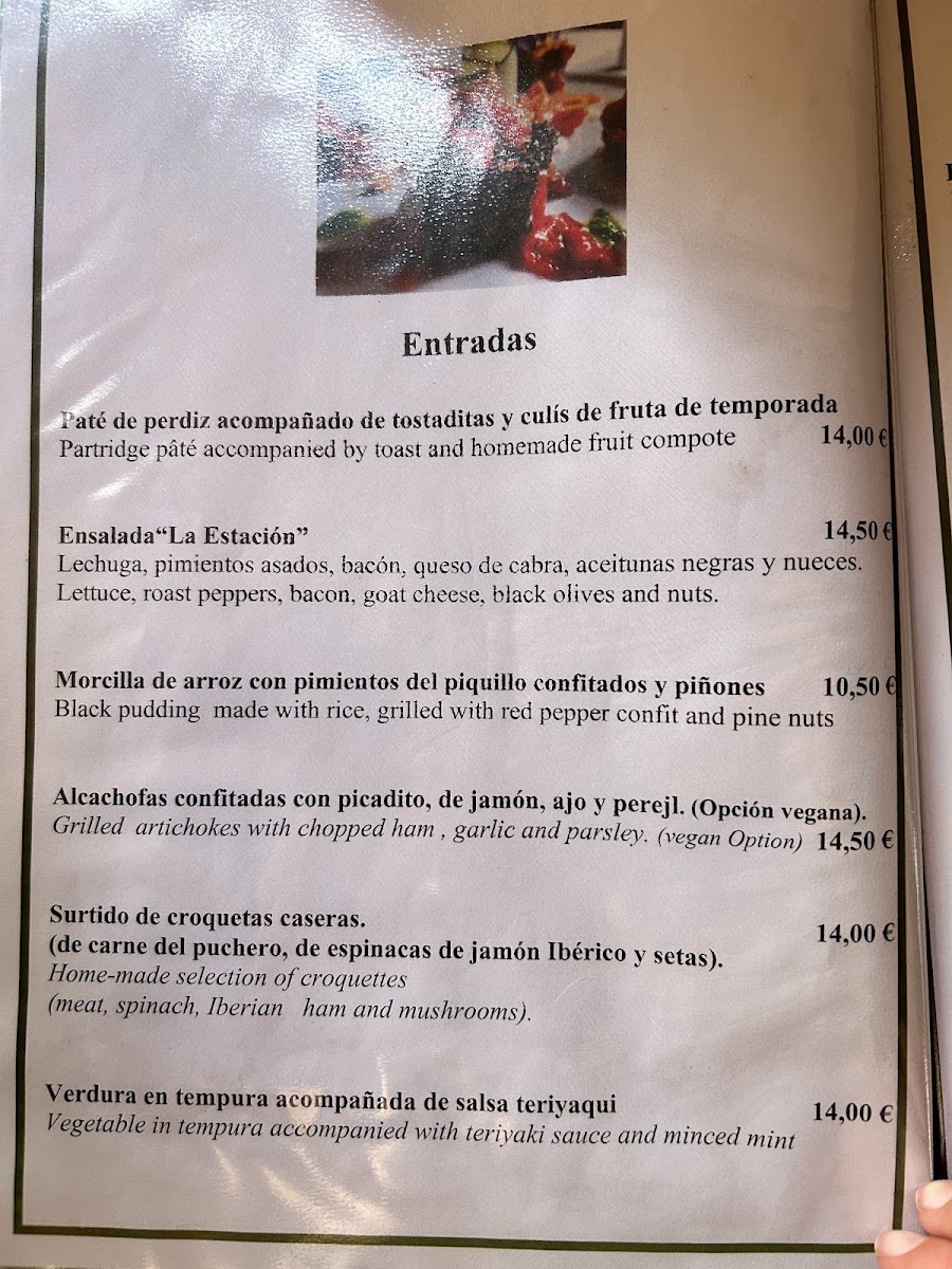 Menu Restaurante La Estación-1