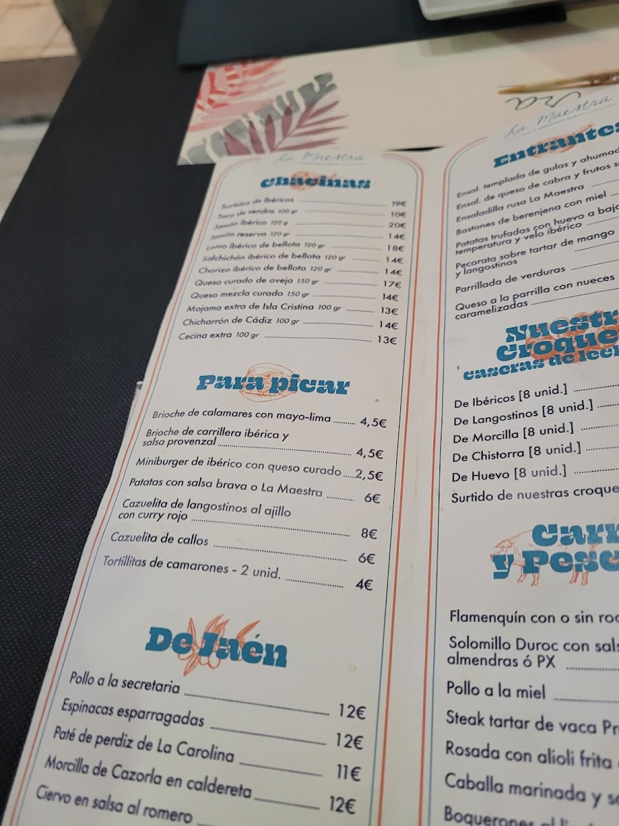 Menu Restaurante La Maestra-7