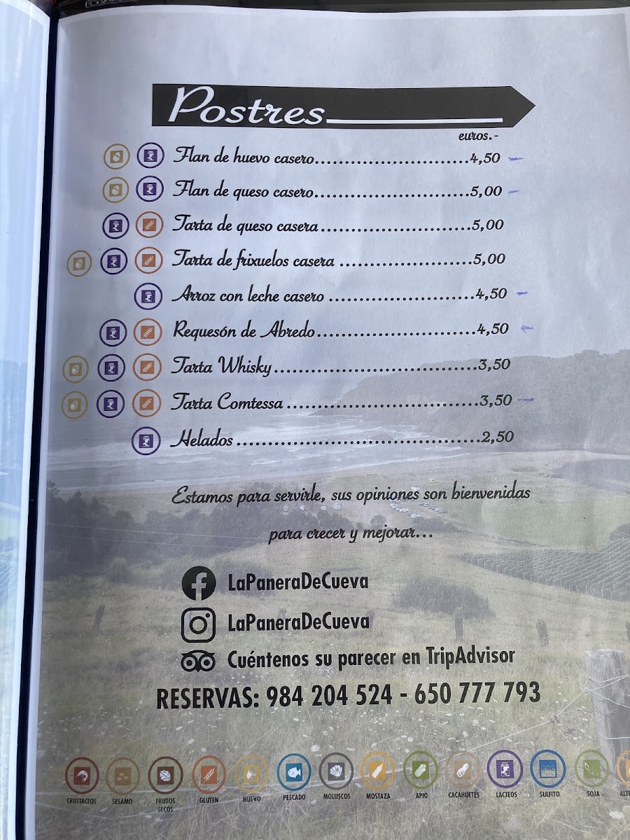 Menu Restaurante La Panera-9