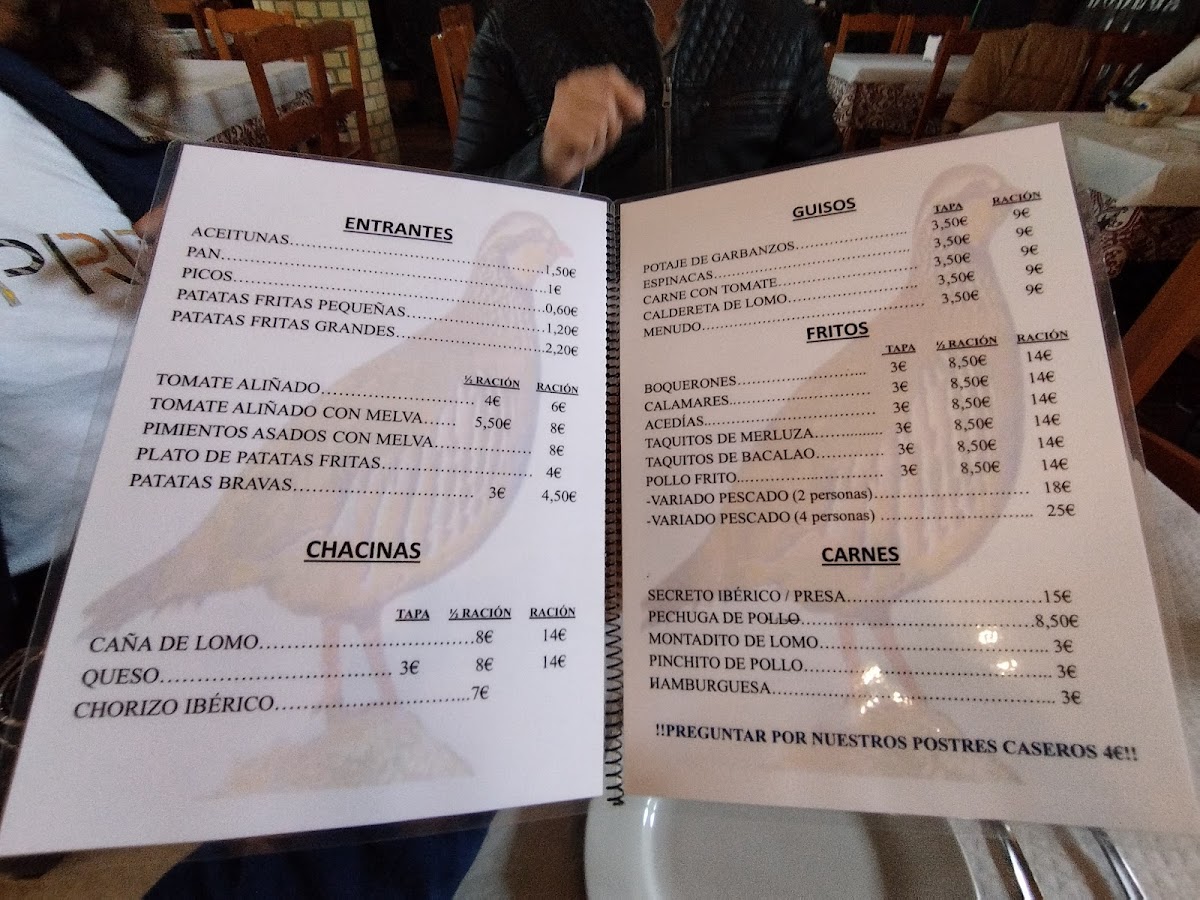 Menu Restaurante La Perdiz-4