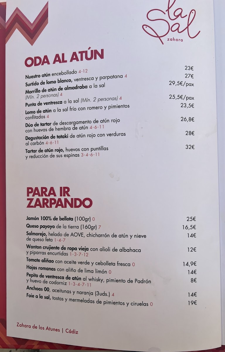 Menu Restaurante La Sal-5