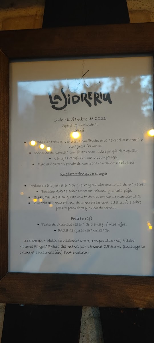 Menu Restaurante La Sidrería-8