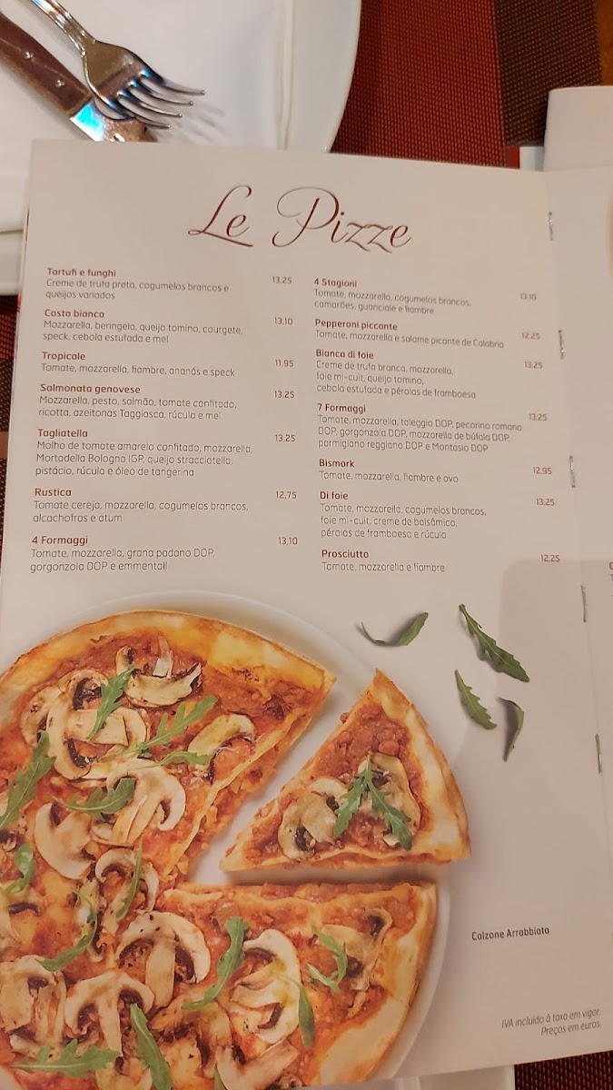 Menu Restaurante La Tagliatella Parque Das Nacoes, Lisboa-8