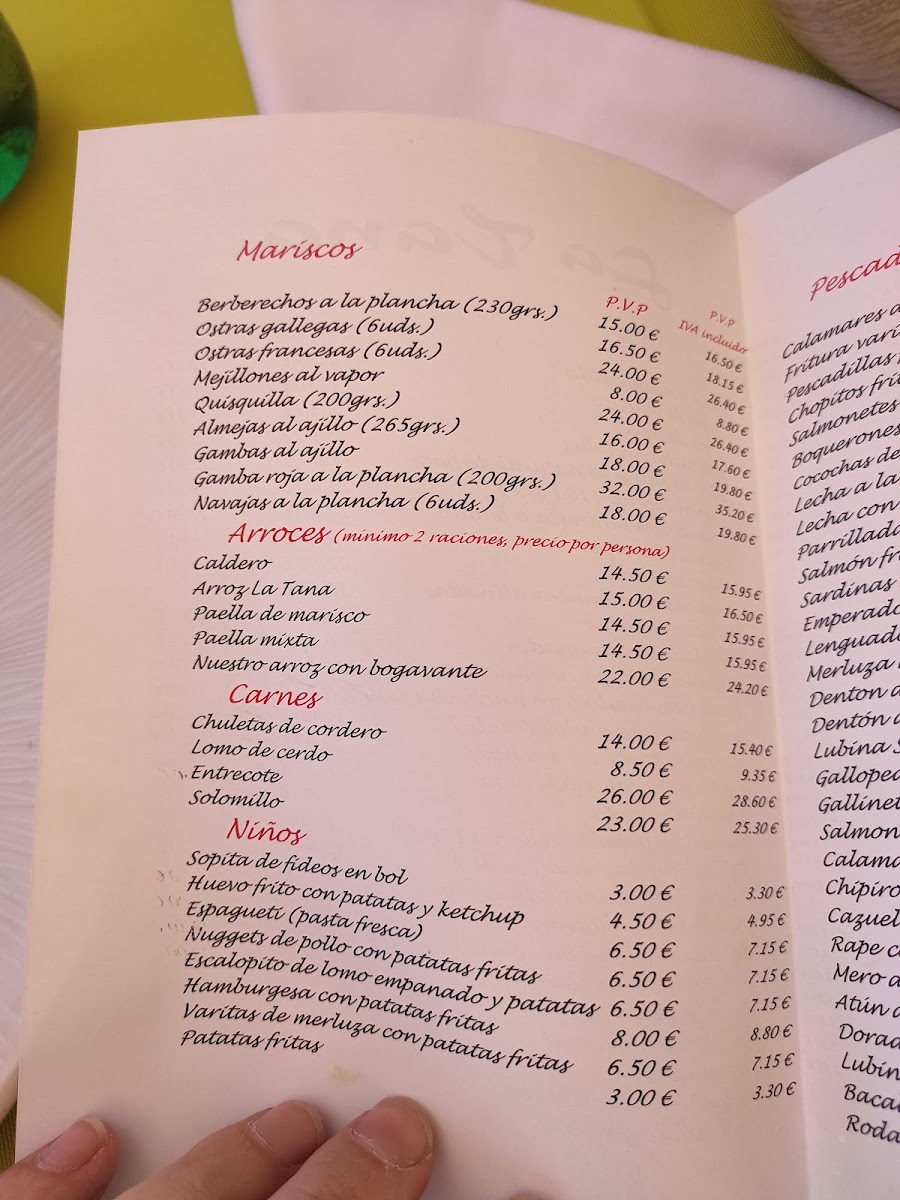 Menu Restaurante La Tana-10