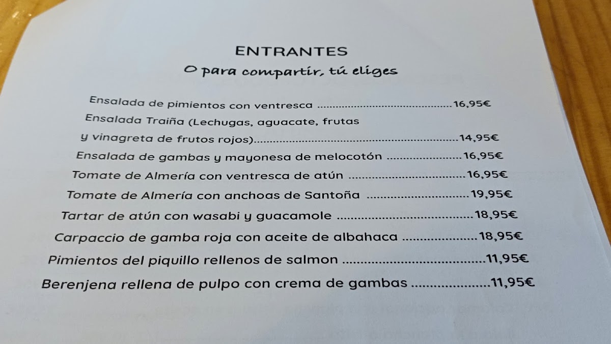 Menu Restaurante La Traiña-2