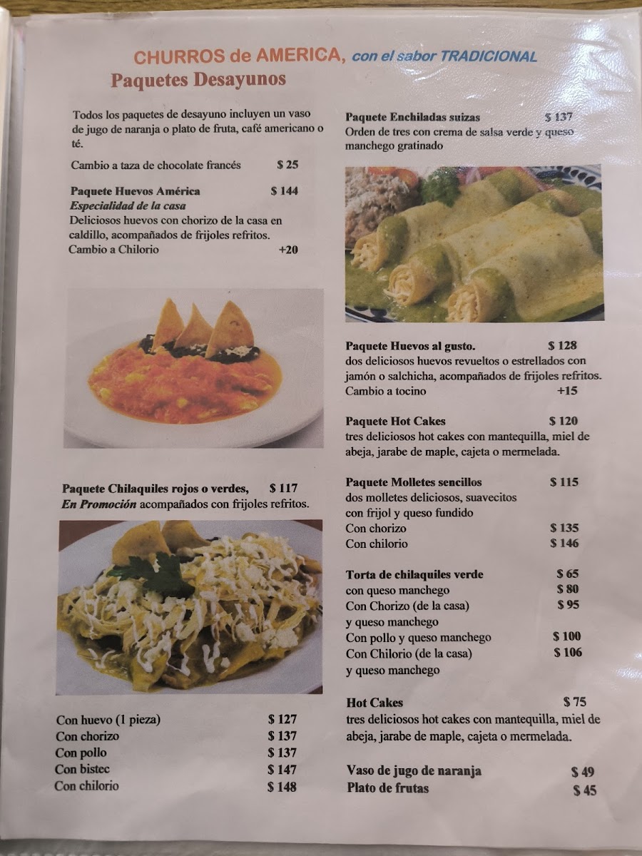 Menu Restaurante Los Churros De América-3